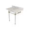 Fauceture 36X22 Marble Vanity Top W/ Acrylic Feet Combo, Marble/Brass KVPB36MA7 - alternate 1